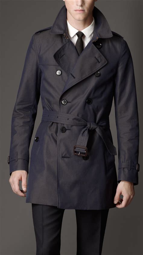 burberry trench coat men blue|Burberry gabardine trench coats men's.